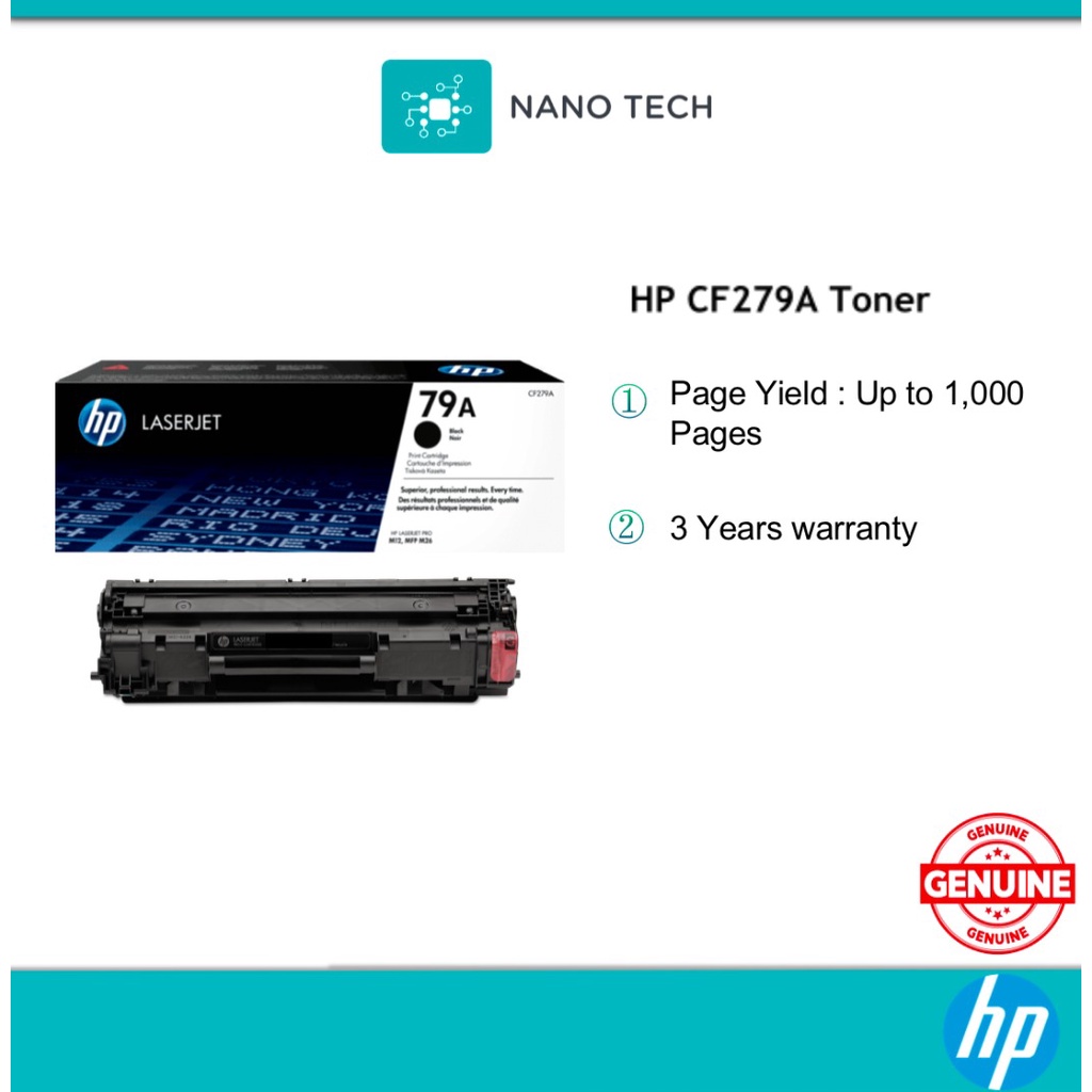 [100% ORIGINAL] HP CF279A 79A 279A Original Mono Toner Cartridge / 1k ...