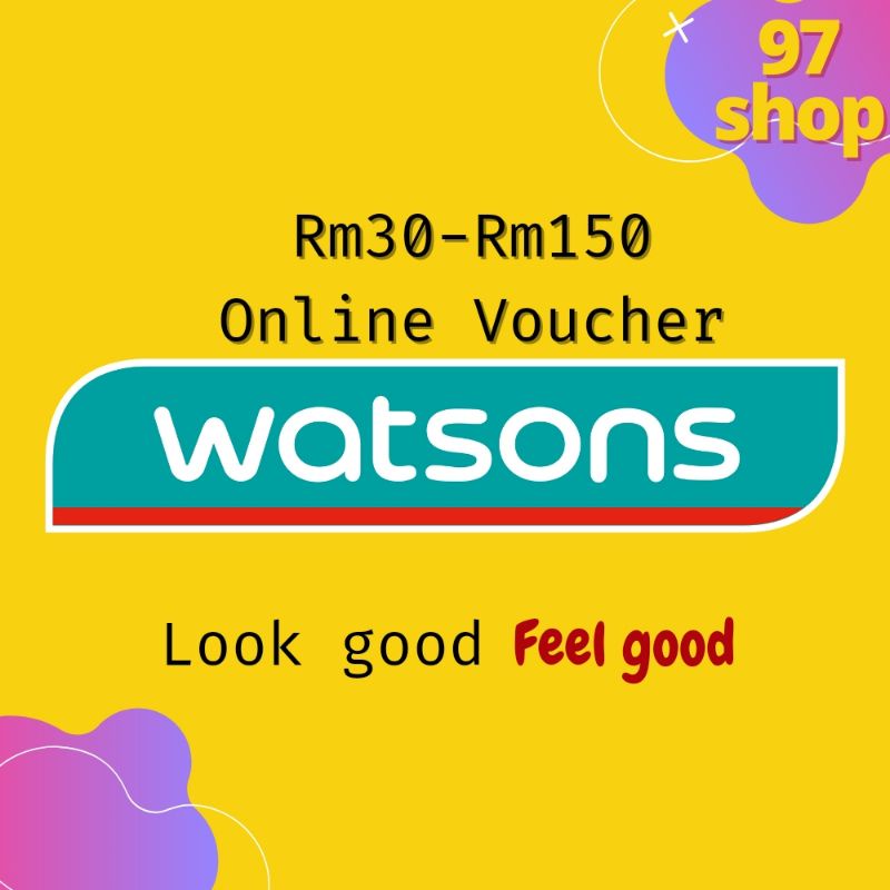 Watsons online voucher/digital voucher Shopee Malaysia
