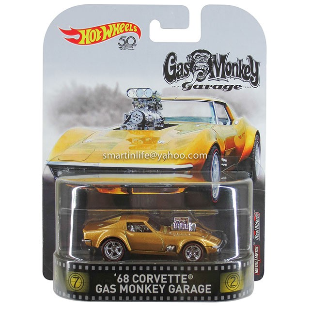 Hot Wheels 1 64 Scale Gas Monkey Garage 1968 Gold Corvette Diecast