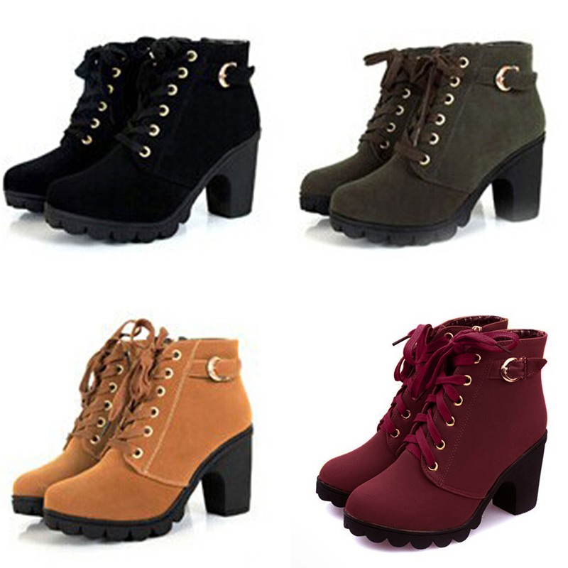 block platform boots
