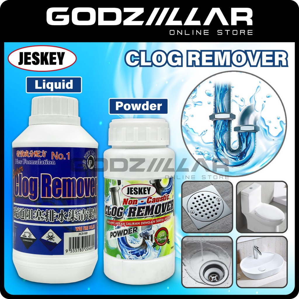 'Geng Chow' Jeskey Super Clog Remover | Liquid & Powder | Toilet / Sink ...
