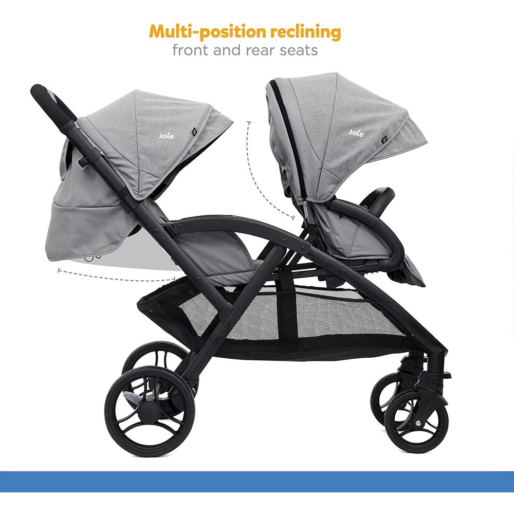 Joie Evalite Duo Tandem Twin Stroller Baby Capri Coal Gray Flannel Free Shipping Stroller Baby Twin Stroller Mum Baby Love Baby Shop Online Malaysia