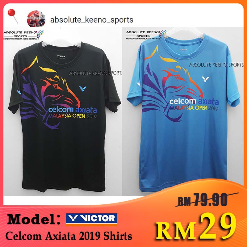 Limited Victor Celcom Axiata M Sia Open 2019 Shirts Shopee Malaysia