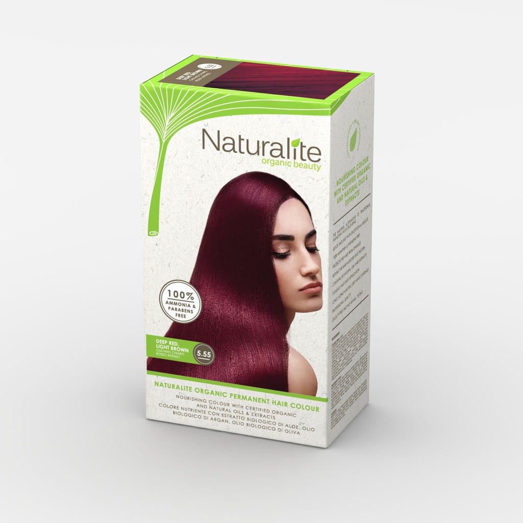 Naturalite Organic Beauty Permanent Colour Hair Dye 5 55 Deep Red