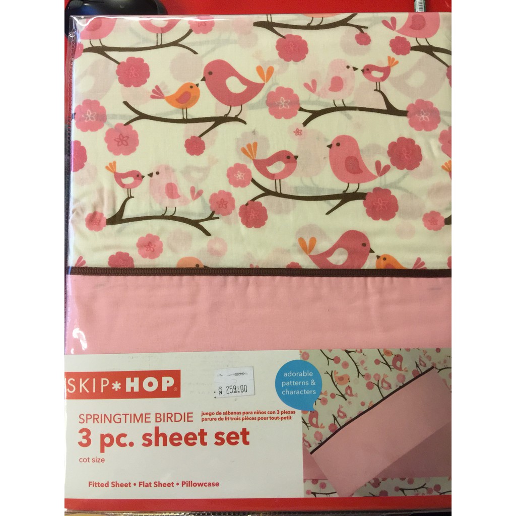 Skip Hop 3pcs Cot Sheet Set Springtime Birdie Shopee Malaysia