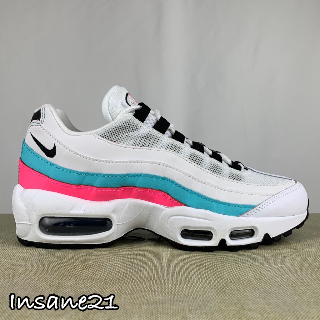 pink blue and white air max 95