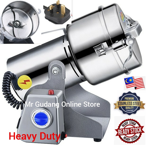 New:Heavy Duty Big Capacity 800G Stainless Steel Commercial & Home Use Food Grinder For Herbs/Spices/Nuts/Beans