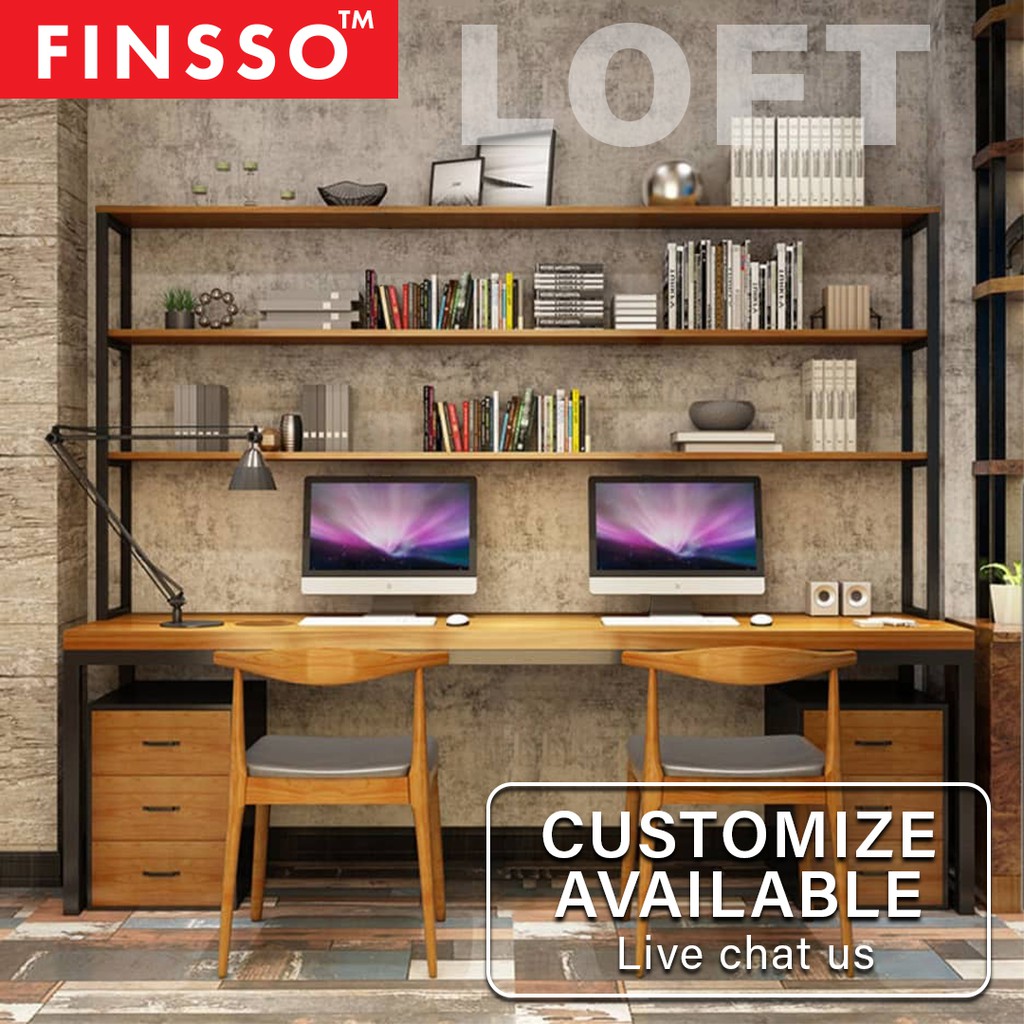 FINSSO: Mckenna Solid Rubber Wood 120x60cm Study Table / Dining Table