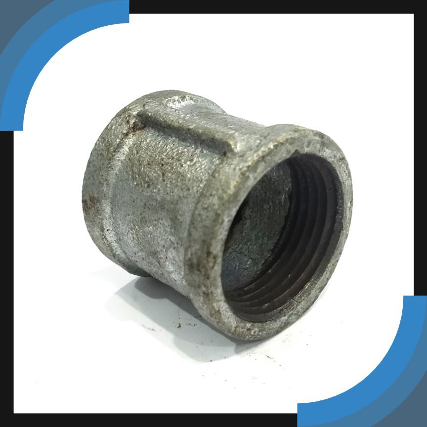 Pipe Connector Gi Socket 32mm 40mm 50mm Galvanized Steel Piping Fitting Paip Logam Paip Besi Paip Air Shopee Malaysia