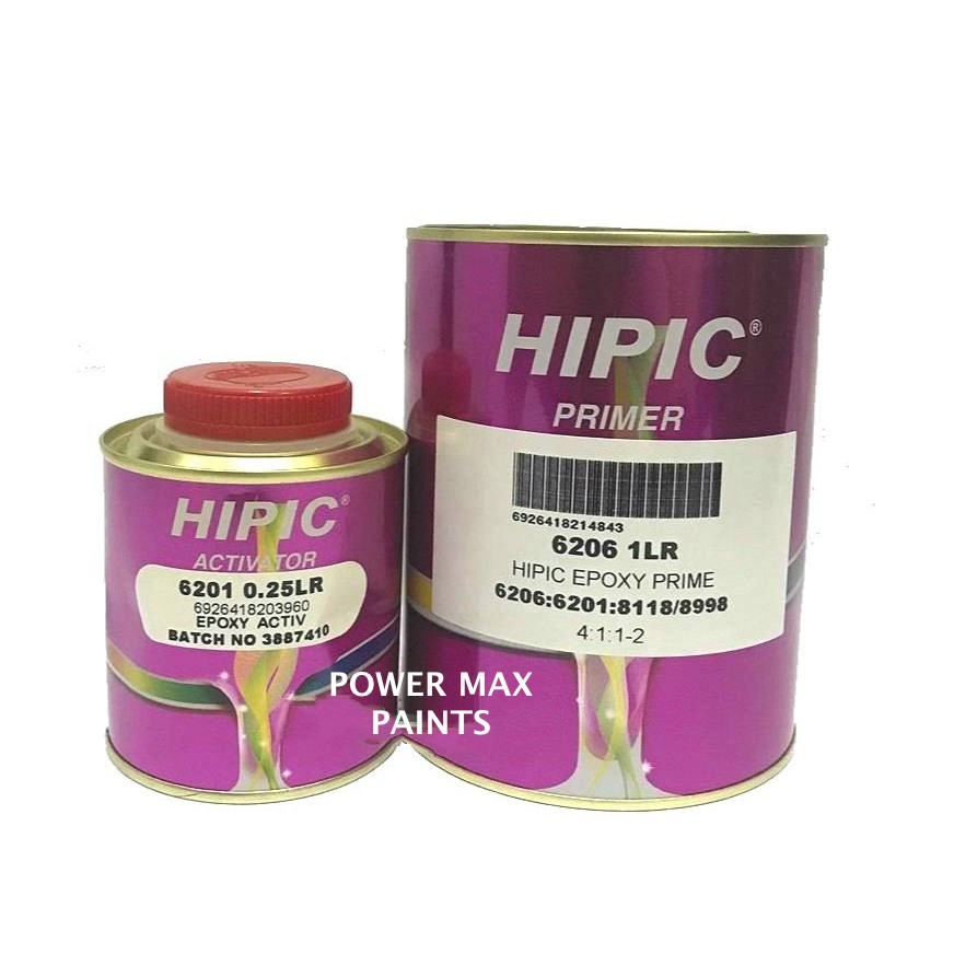 HIPIC 6206 2K EPOXY PRIMER WITH HARDENER e1LITER SET WITH HARDENER