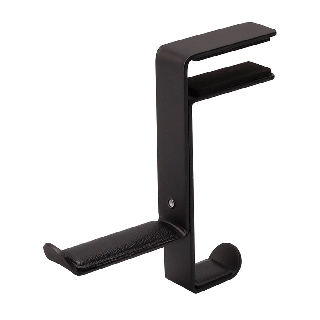 Headphone Stand Earphone Metal Hook Holder Table Clamp Desk Clip PU