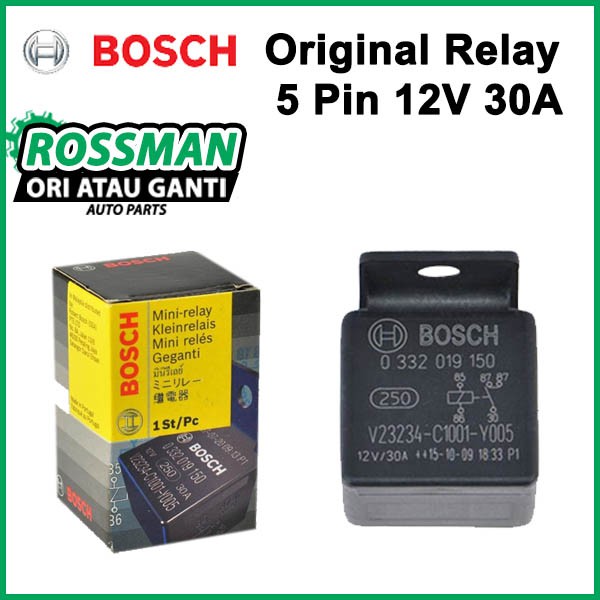 Bosch 5 Pin Relay 12v 30a Shopee Malaysia