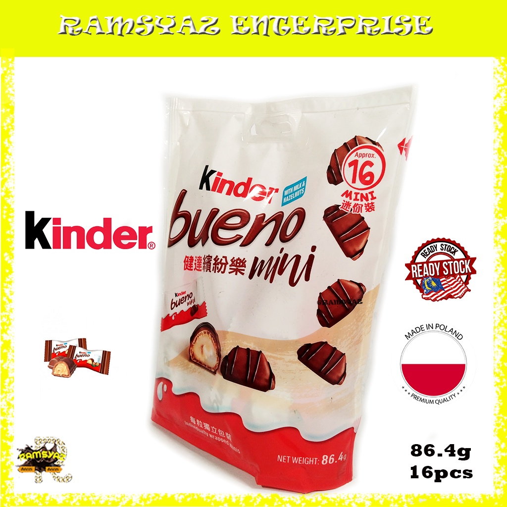Kinder Bueno Minis T16 86.4g (Halal Certified) Chocolate Coklat Kinder