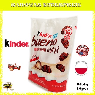 Kinder Bueno Minis T16 86.4g (Halal Certified) Chocolate Coklat Kinder ...