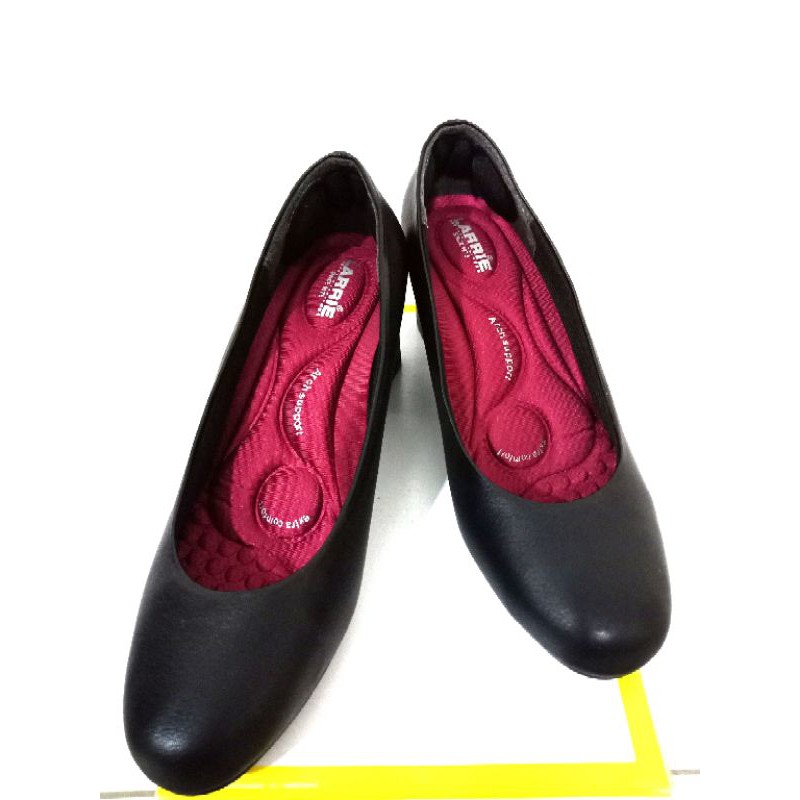 LARRIE LADIES Black Covered Heels | Shopee Malaysia