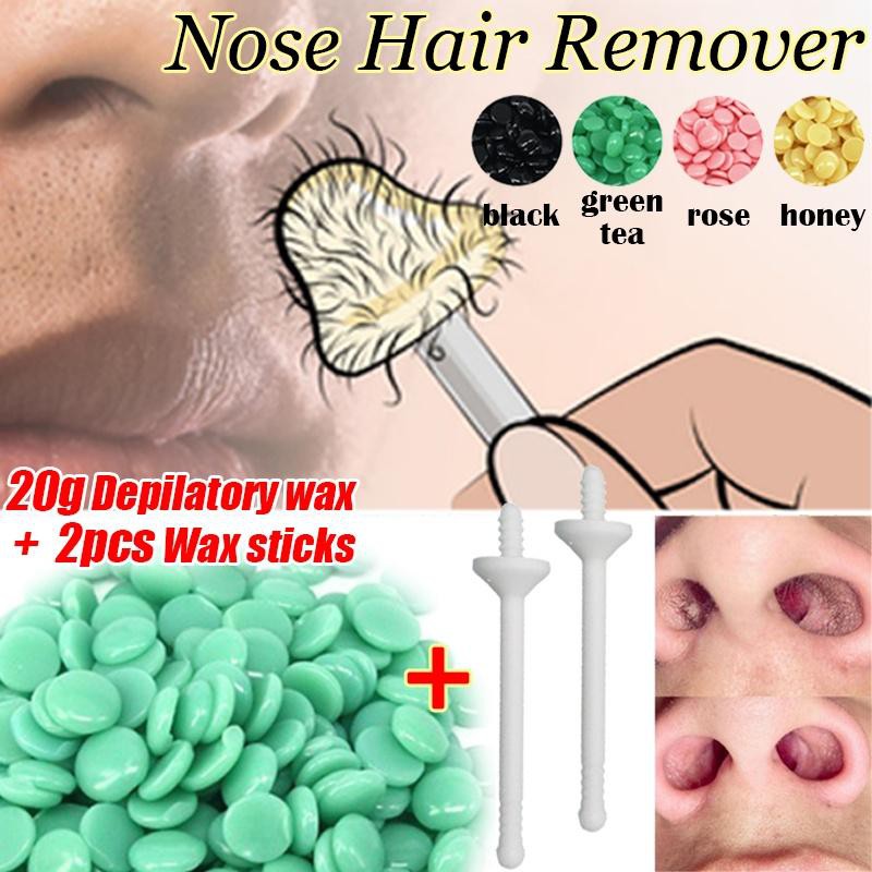Nasal Wax Hair Removal Kit Contains 20g Wax Beans + 2 Nose Hair Wax Stick  Cleaning Tools | Shopee Malaysia