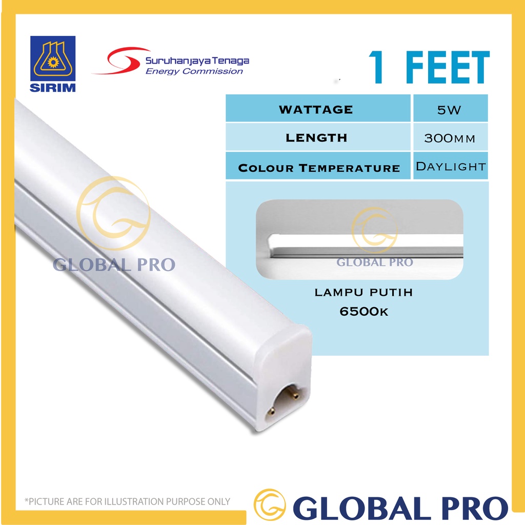 [SIRIM]Global Pro T5 LED Tube Fluorescent Fitting Drop Curve Light Ceiling Light Lampu Plaster Siling Mentol T5