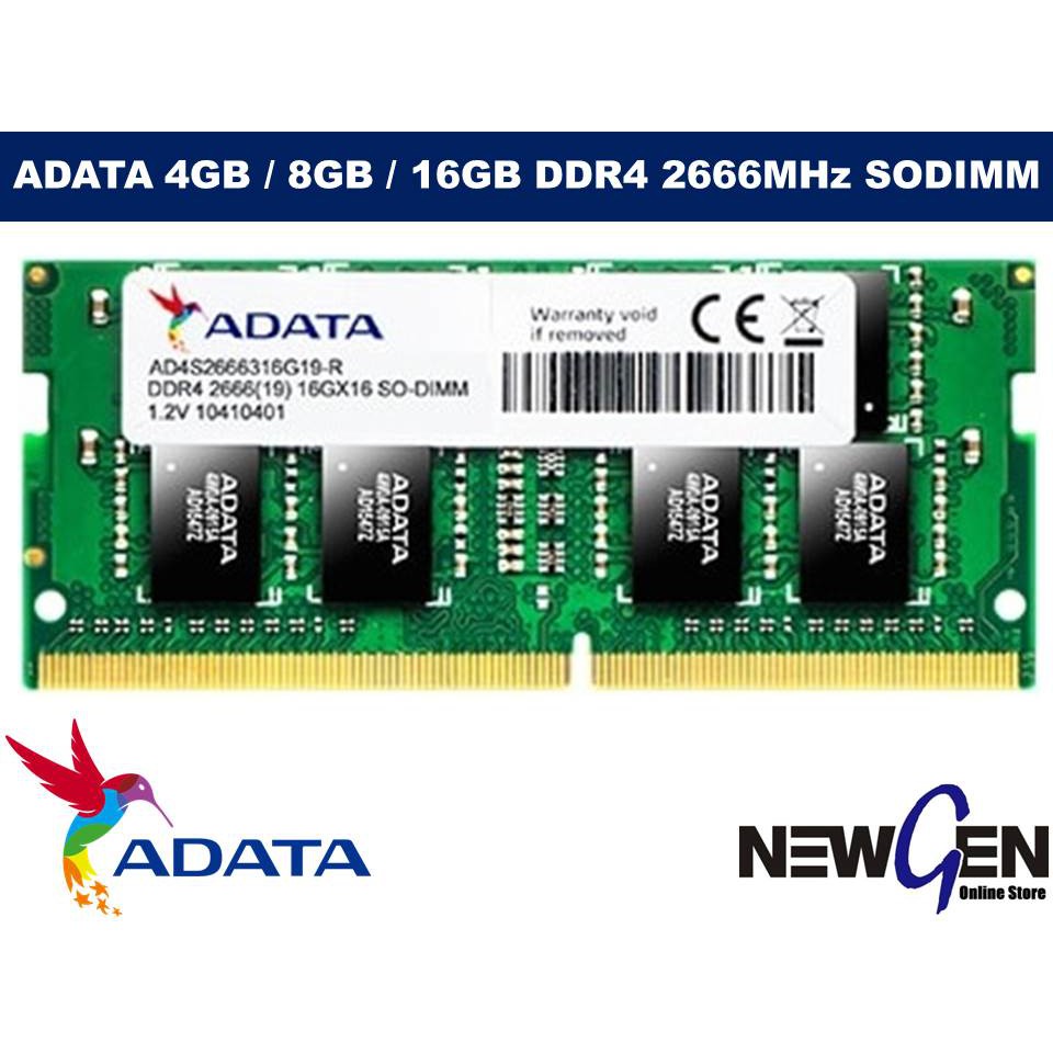 ADATA 4GB 8GB 16GB DDR4 2666MHz SODIMM Shopee Malaysia