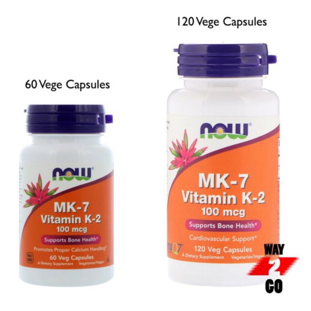 Ready Stock Now Foods Mk 7 Vitamin K 2 100 Mcg 60 120 Veg Capsules Mk 7 K 2 Mk7 K2 Menaq7 Mena Q 7 Shopee Malaysia