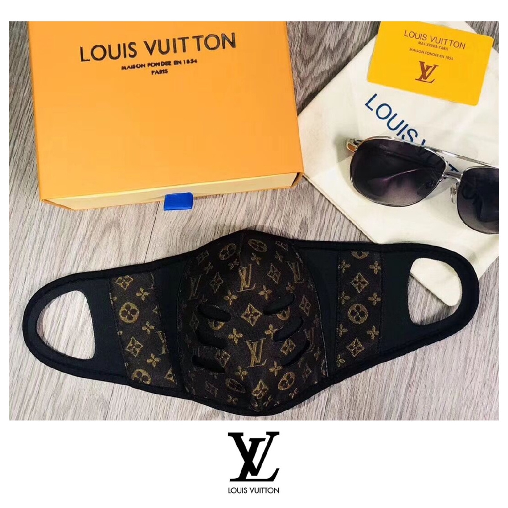 Lv Louis Vitton Protection Mask Top Quality LV LEATHER Hiphop Street Wear Fashion Sports Face ...