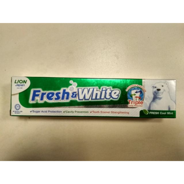 Fresh And White Toothpaste Fresh Cool Mint160g Shopee Malaysia