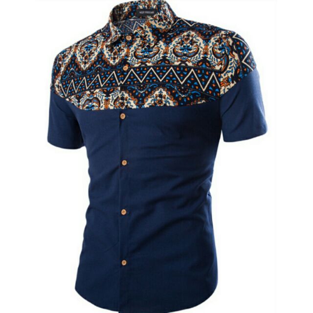 Men Batik Slim Fit Shirt