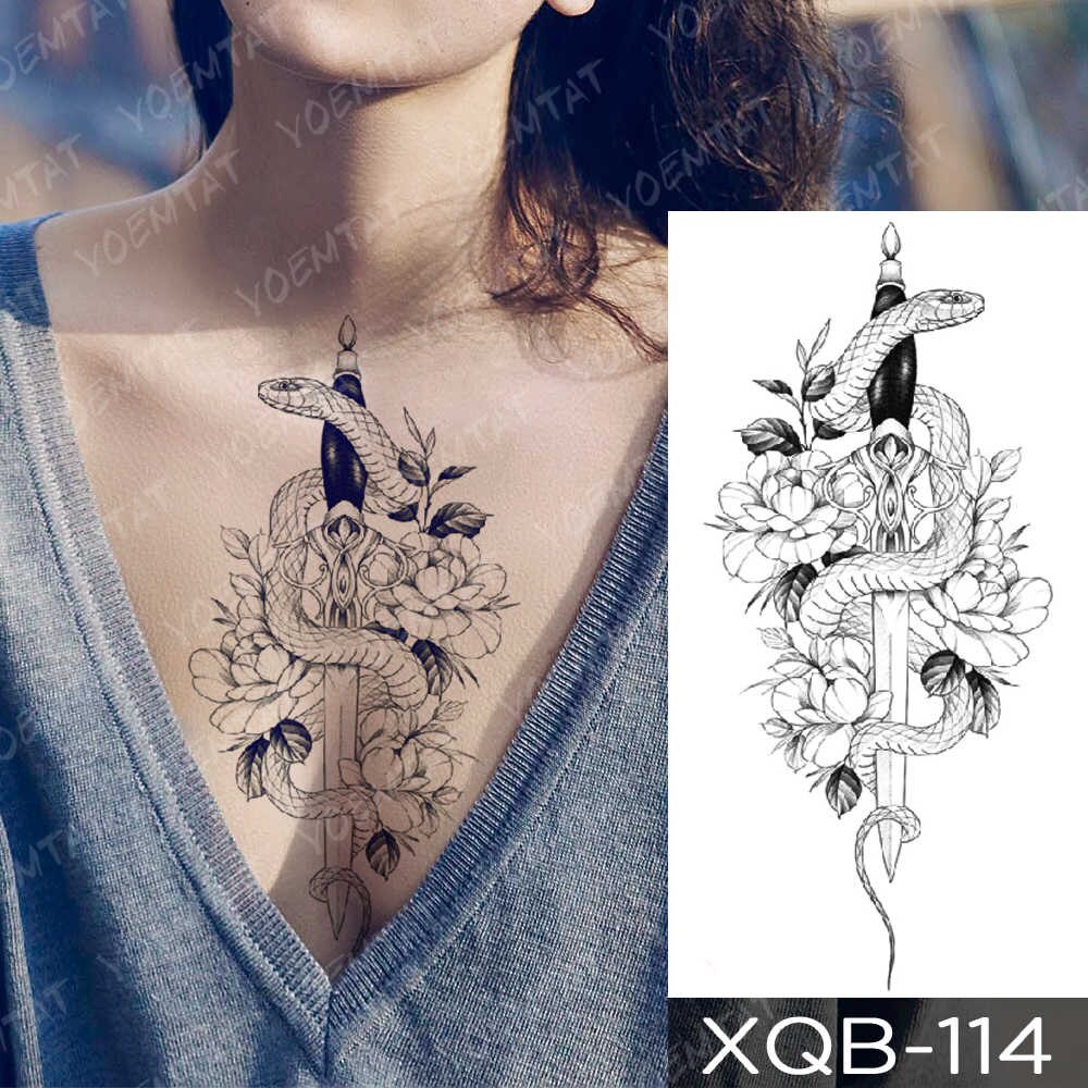 Waterproof Tattoo Sticker Fake Tattoo Leg Arm Art Whole Body Temporary  Tattoo Sticker Pink Lotus Rose Lace Flowers Flash Tattoos Snake Dragon Body  Art Arm Fake Tatoo Women Men | Shopee Malaysia