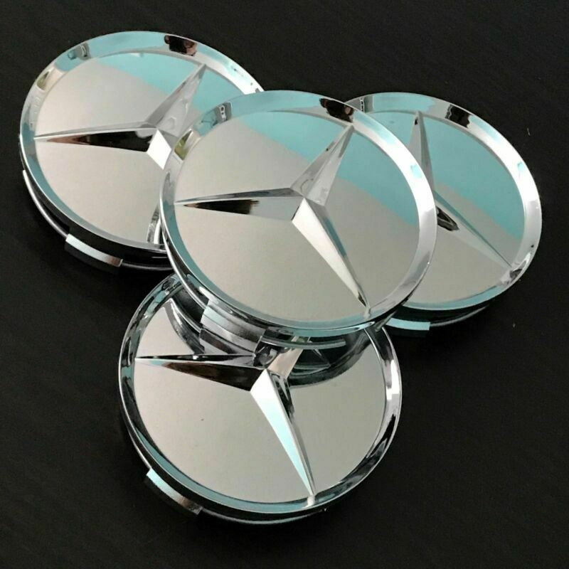 OEM A1714000025 4PCS Black Wheel Center Caps Emblem Caps for Mercedes Benz 75MM Wheel Center