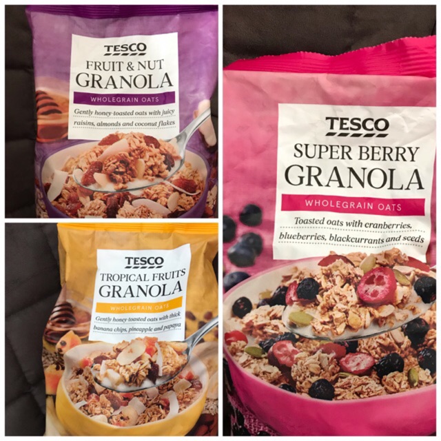 Tesco Tropical / Nut Fruit Granola 1kg / Berry 500g Shopee Malaysia