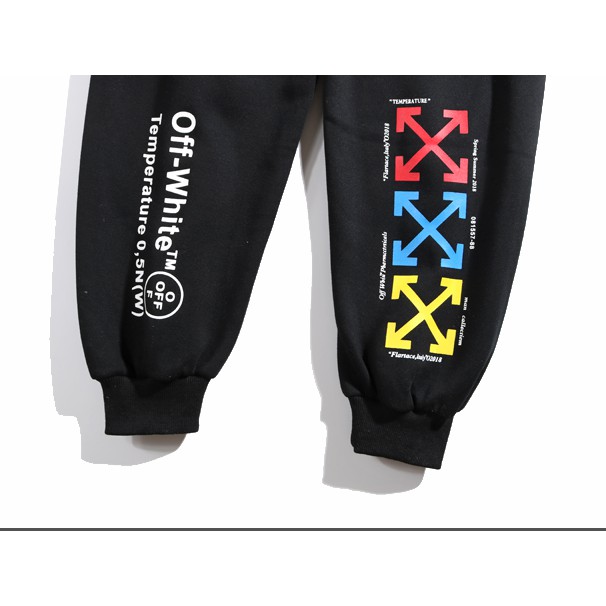 off white temperature sweatpants