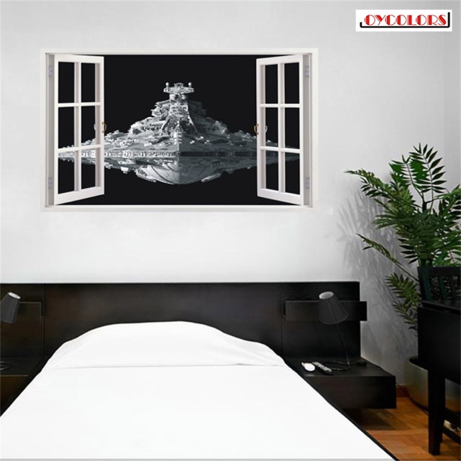 Diy Three Dimensional Star Wars Alien Spaceship Wall Stickers