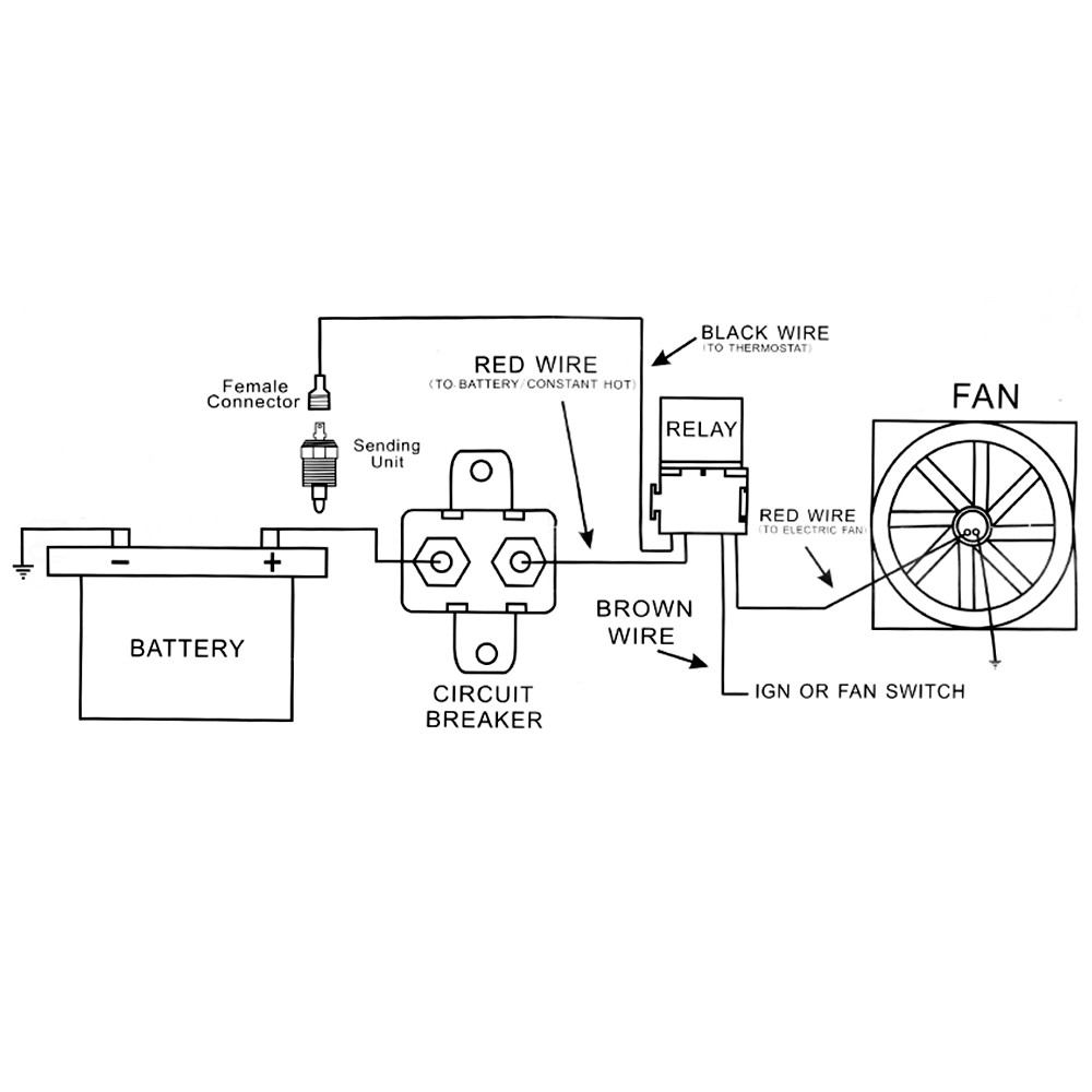 Electric Cooling Fan Wiring Install Kit 185 170 Degree Thermostat