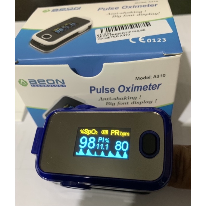 Oximeter AEON Fingertip Pulse Oximeter Oxygen level FREE Wipes