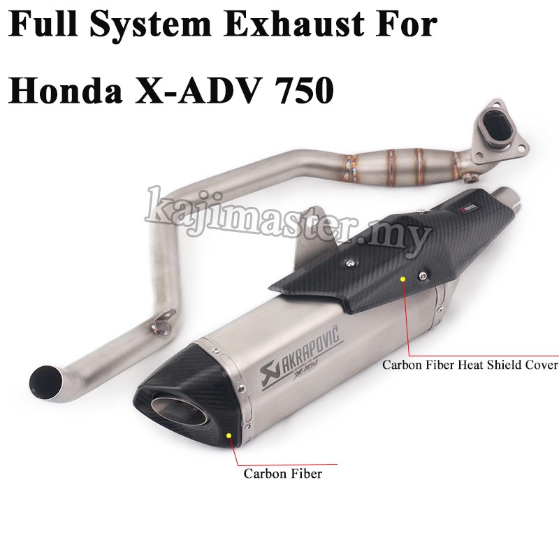 READY STOCK For Honda X-ADV 750 X ADV 750 Motorcycle Akrapovic Exhaust  Modiifed Carbon Fiber Muffler Manifold Piping | Shopee Malaysia