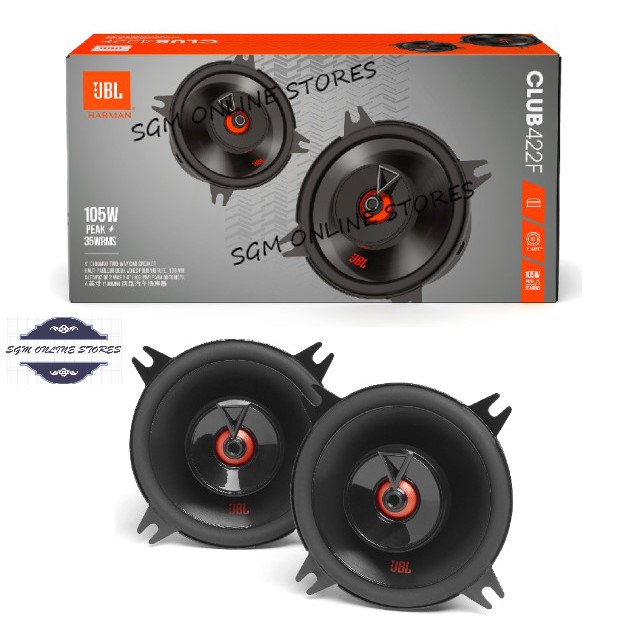 Jbl Stage 2 JBL Club 422F Ensemble Enceinte Voiture à 2 Voies De Harman Kardon - 105 Watt Pro Sound Haut Parleur Voiture 10 Cm | 100 Mm | 4 Pouces Altoparlanti Coassiali 4 Pollici - 3