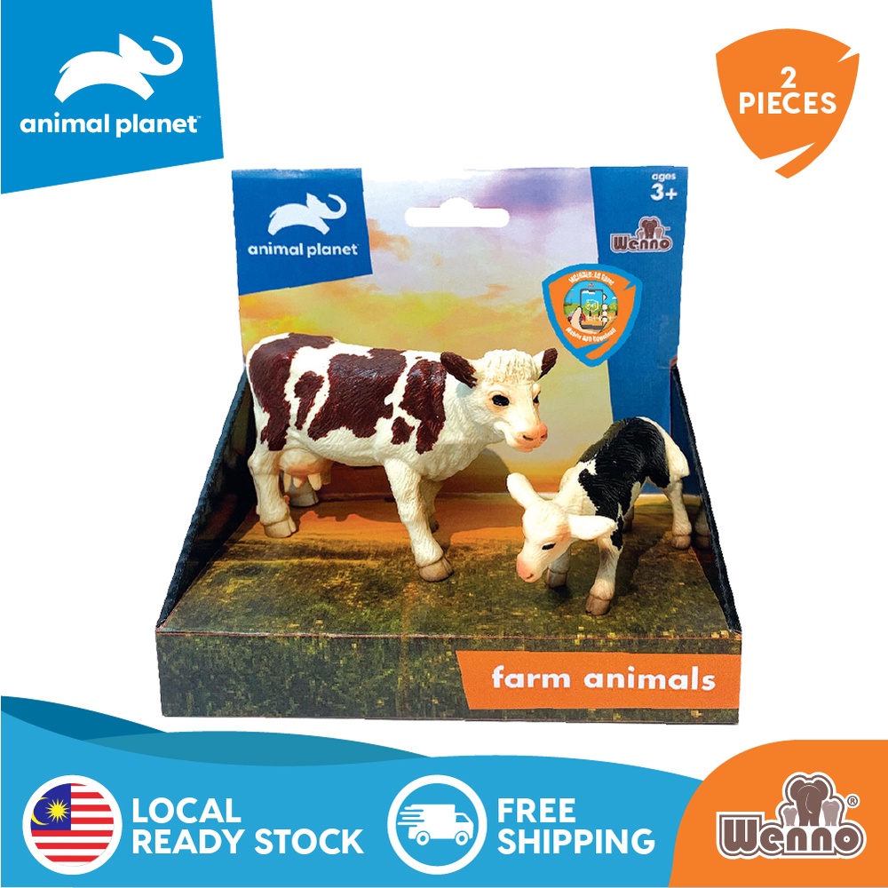 Wenno x Animal Planet 2pcs Cow and Calf Figurines in open box set Farm  Animal Toys for Kids Mainan Budak Perempuan | Shopee Malaysia