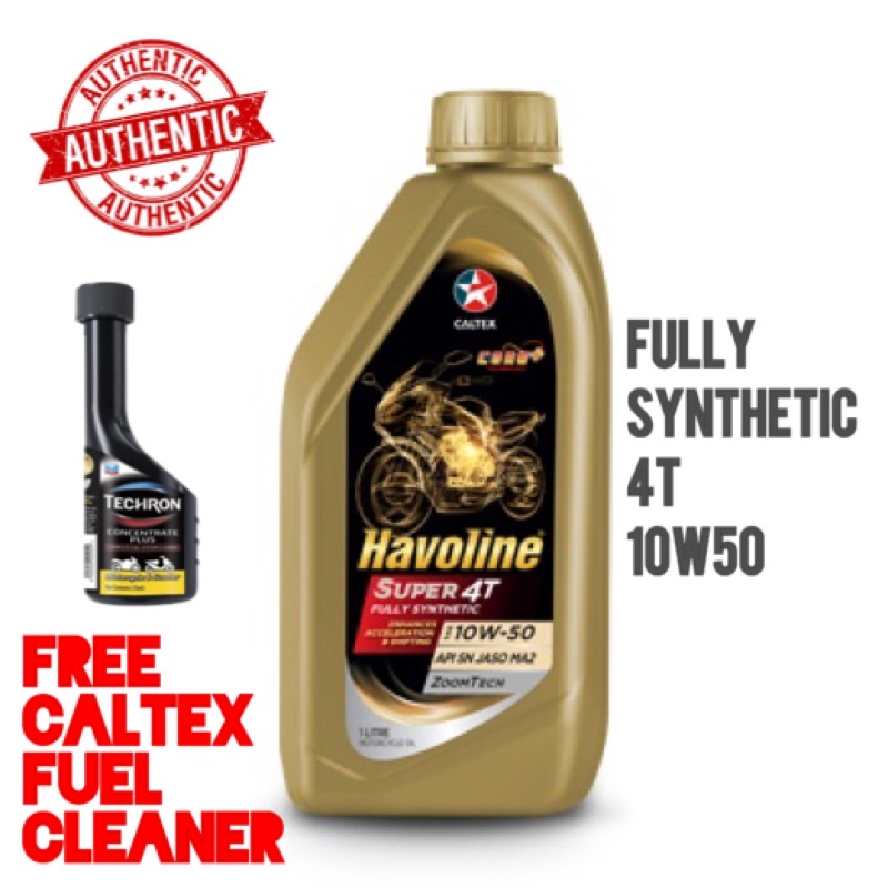 [FREE TECHRON FUEL CLEANER] Caltex Havoline Super 4T 10W50 Fully