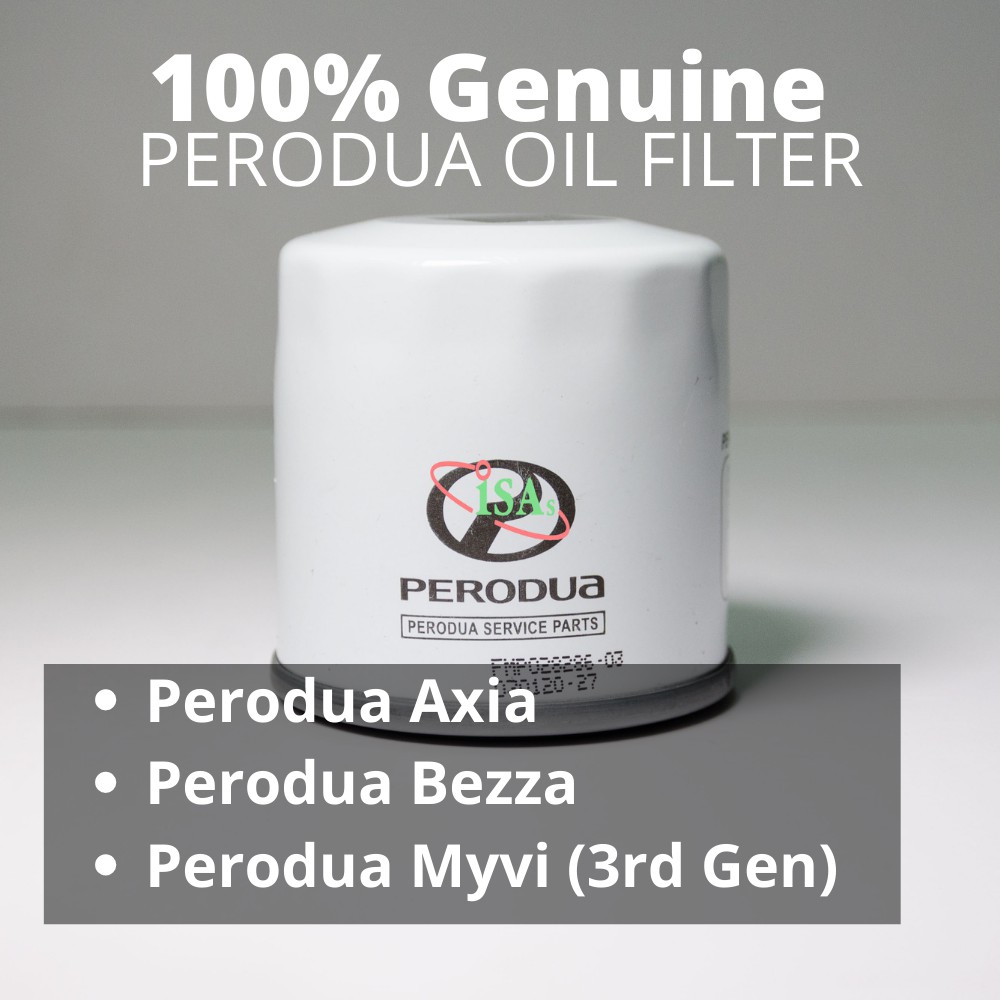 Genuine Perodua Oil Filter 15601-00R02 Bezza, Axia, Myvi (3rd Gen ...