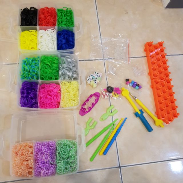 Rainbow Loom medium kits set / DIY / Children fun kits set Shopee