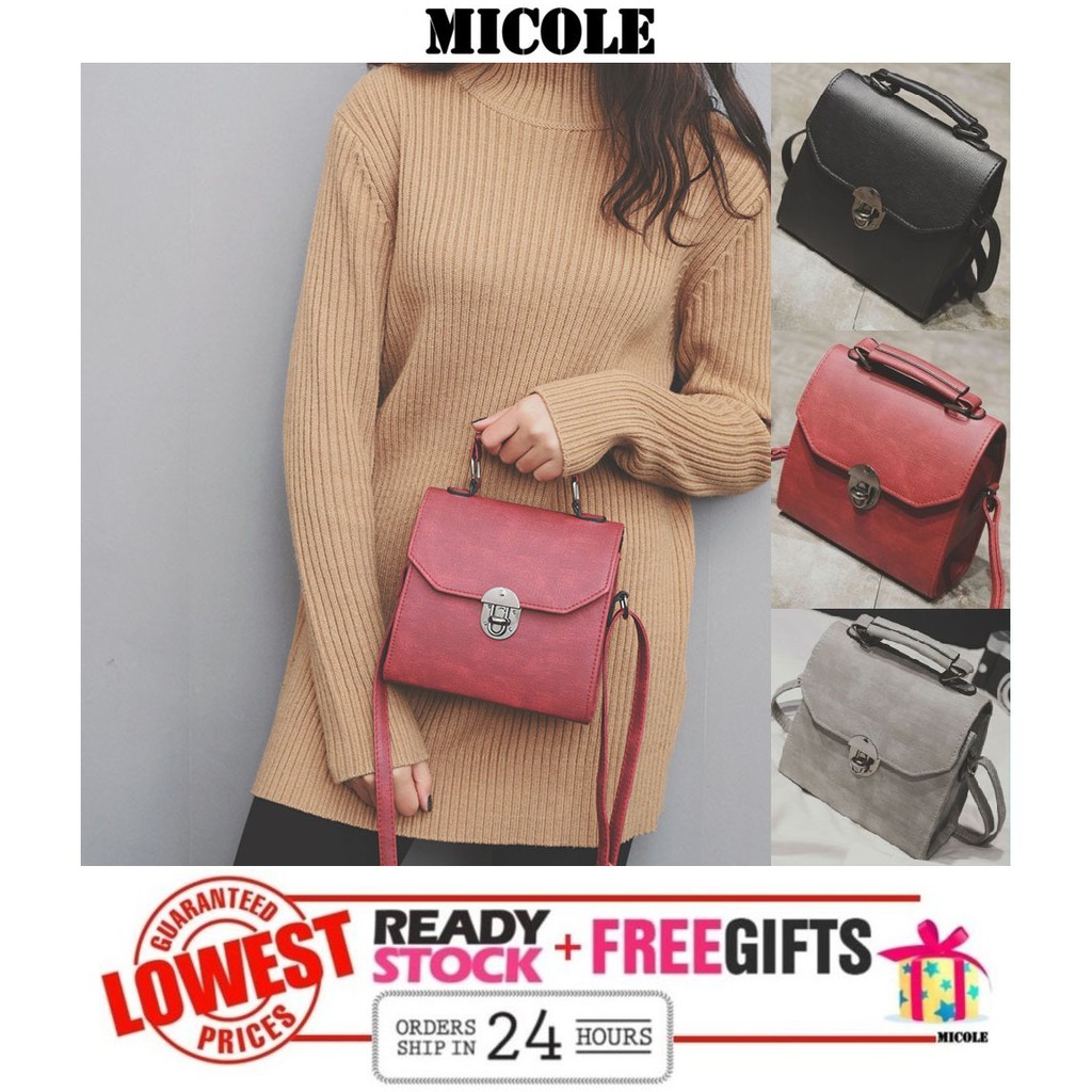 MICOLE Korean  Handbag  Women Sling Bag  SB2007 Shopee Malaysia 