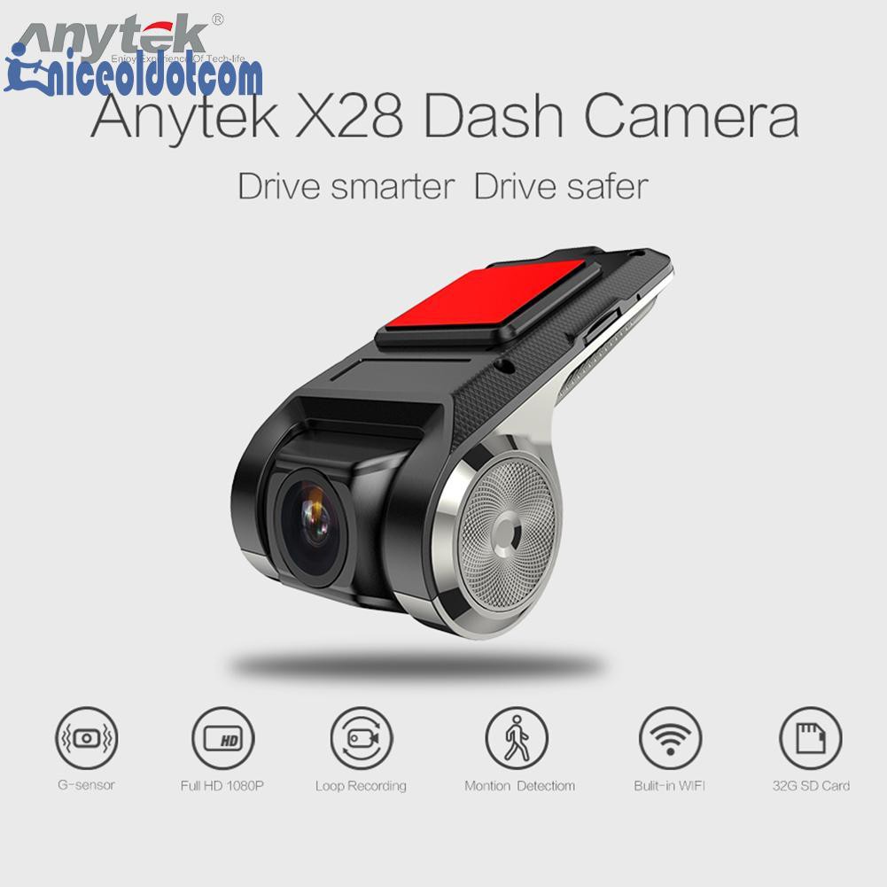 Anytek X28 FHD 1080P Car DVR Camera GPS Dash Cam Vehicle Video Recorder G-Sensor