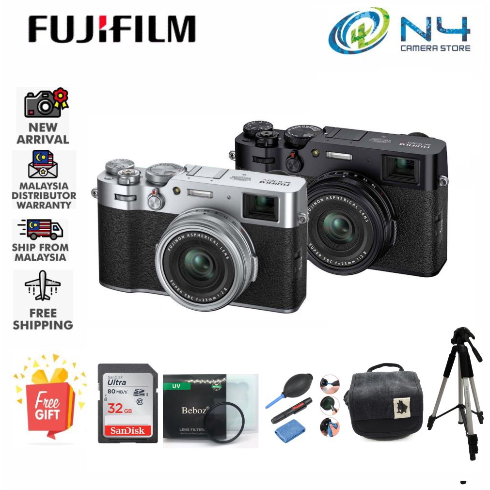 Fujifilm X100V/X100V + 32gb Memory Card + Filter + Blower & Lens Pen