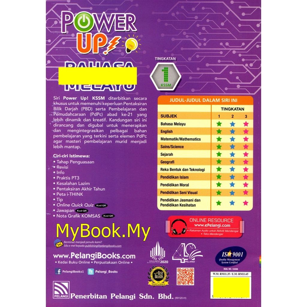 Myb Buku Latihan Kssm Tingkatan 1 Geografi Pelangi Shopee Malaysia