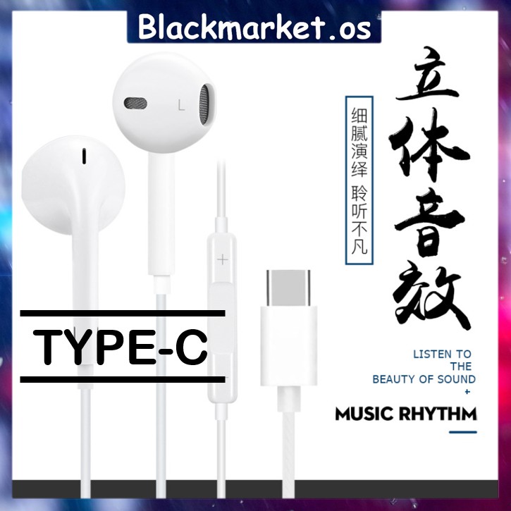Hi-Fi Premium Type-C Earphone USB In Ear Hearphone Headset Mic Volume Control Huawei Mate 20 P20 pro Samsung Note 10