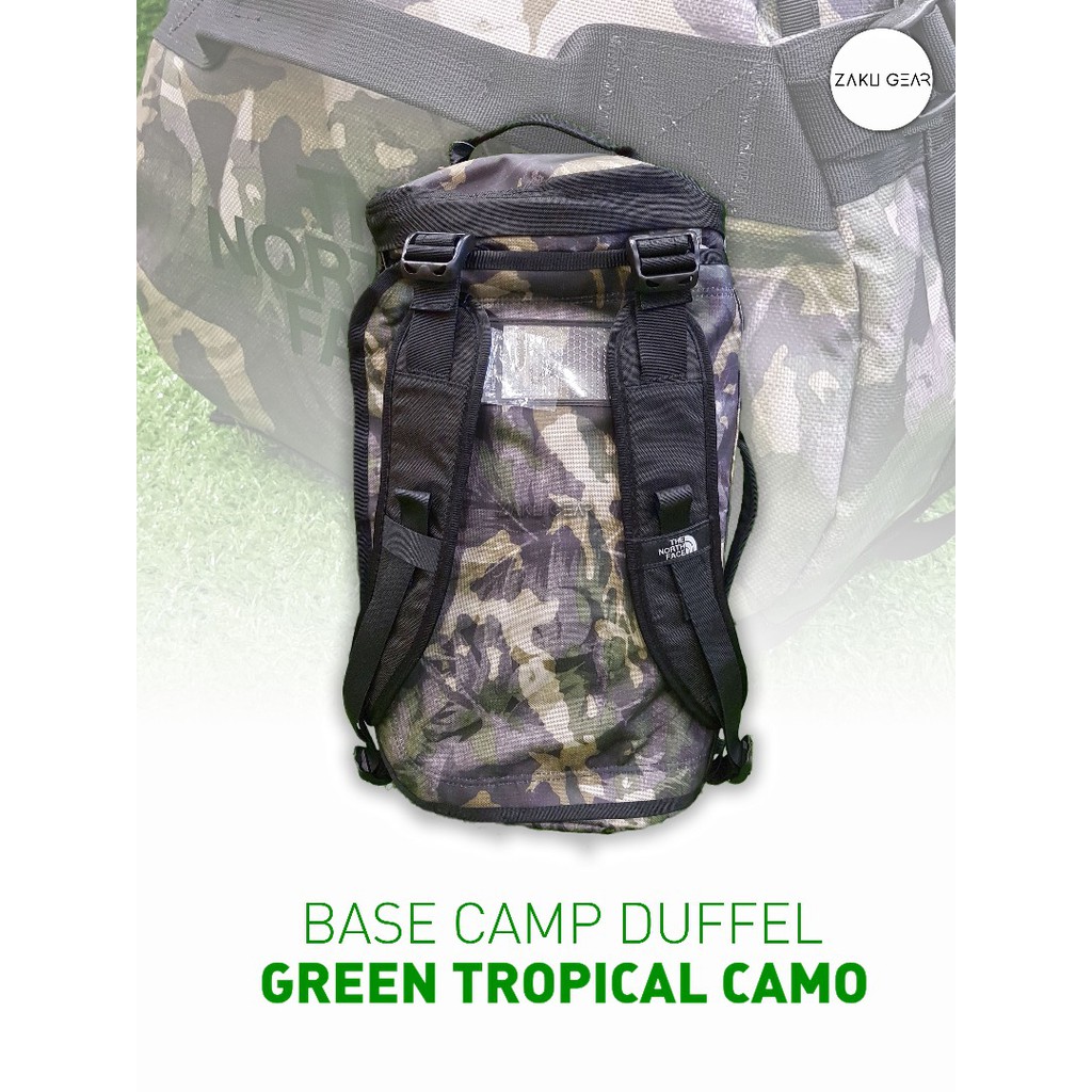 Ready Stock The North Face Base Camp Duffel New Model Green Tropical Camo Shopee Malaysia