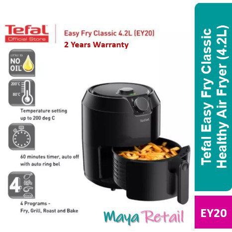 Peralatan Elektrik Rumah J/X Tefal Easy Fry Classic Healthy Air Fryer ...