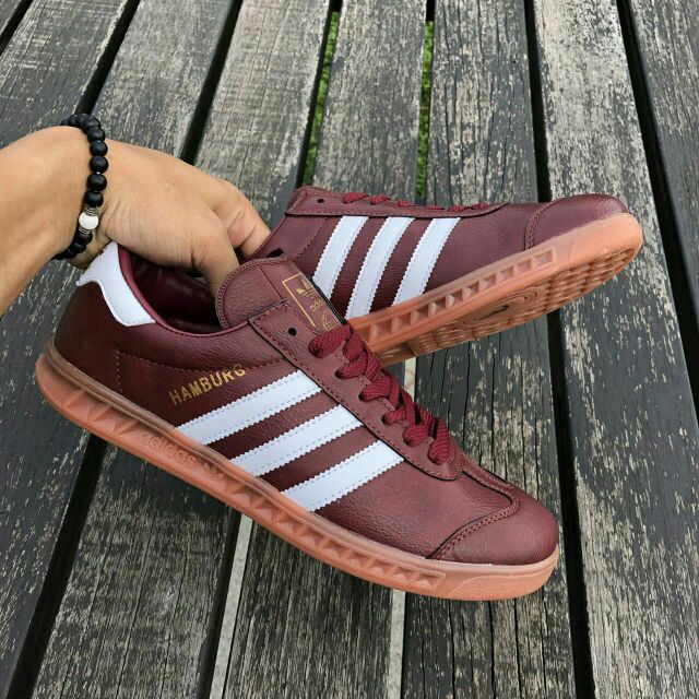 adidas hamburg brown leather