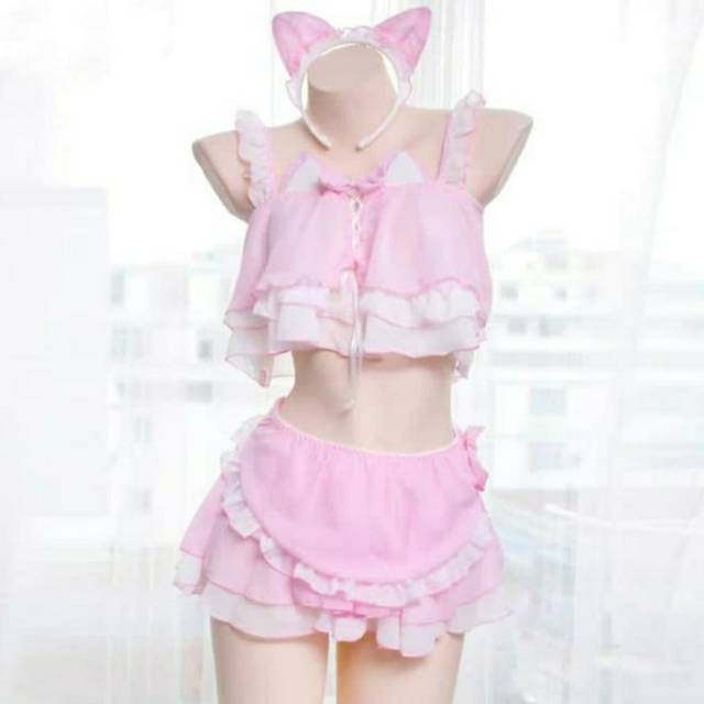 LINGERIE COSPLAY CLOTHING CUTE CUTE CUTE ANIME CHIFF  Shopee Malaysia