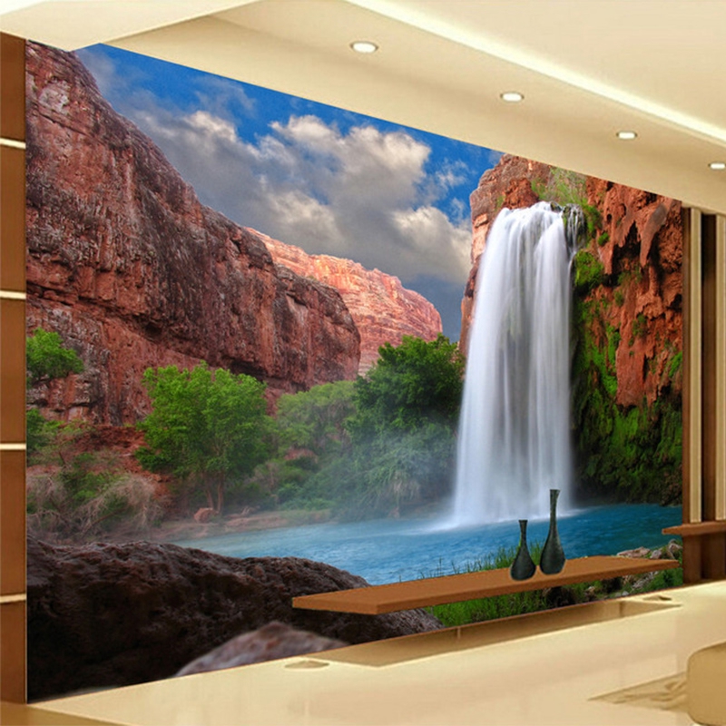 Wallpaper 3d Waterfalls Nature Mural Living Room Bedroom Wall Papers For Walls