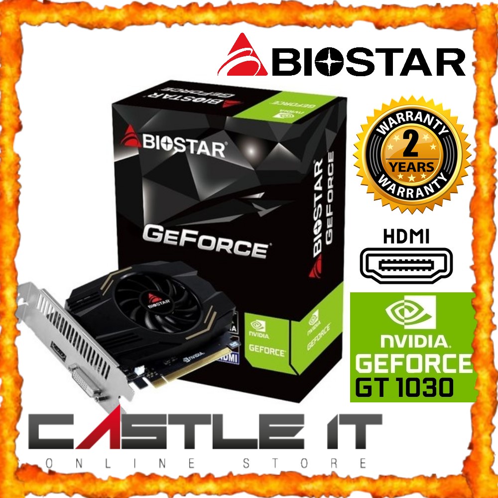 Biostar GT 1030 4GB GDDR4 DVI HDMI GT1030 4G Graphic Card (VN1034TB46